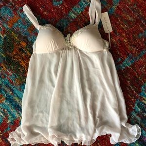 Baby pink flowy babydoll lingerie